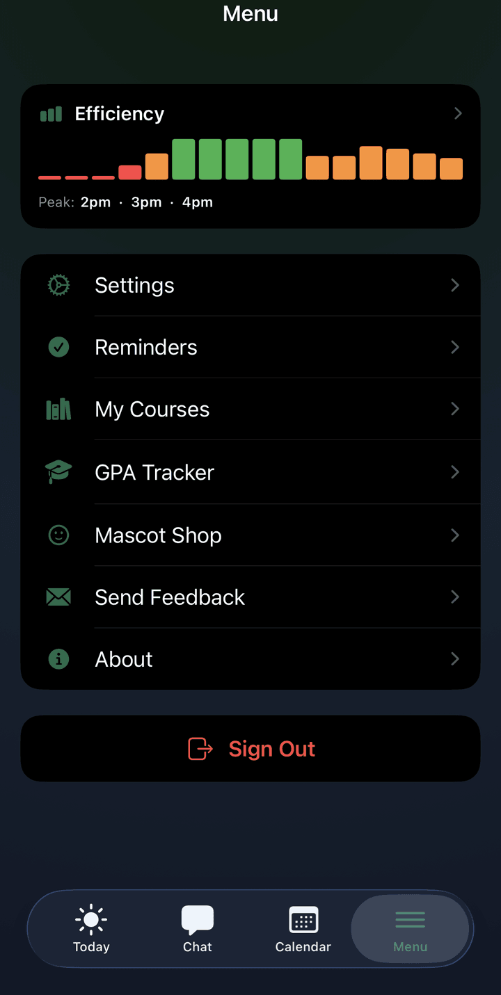 Toolkit menu